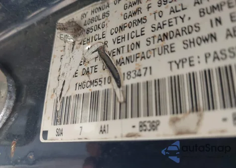 2007 Honda Accord 2.4 Vp из США, поврежденный, VIN 1HGCM55107A183471